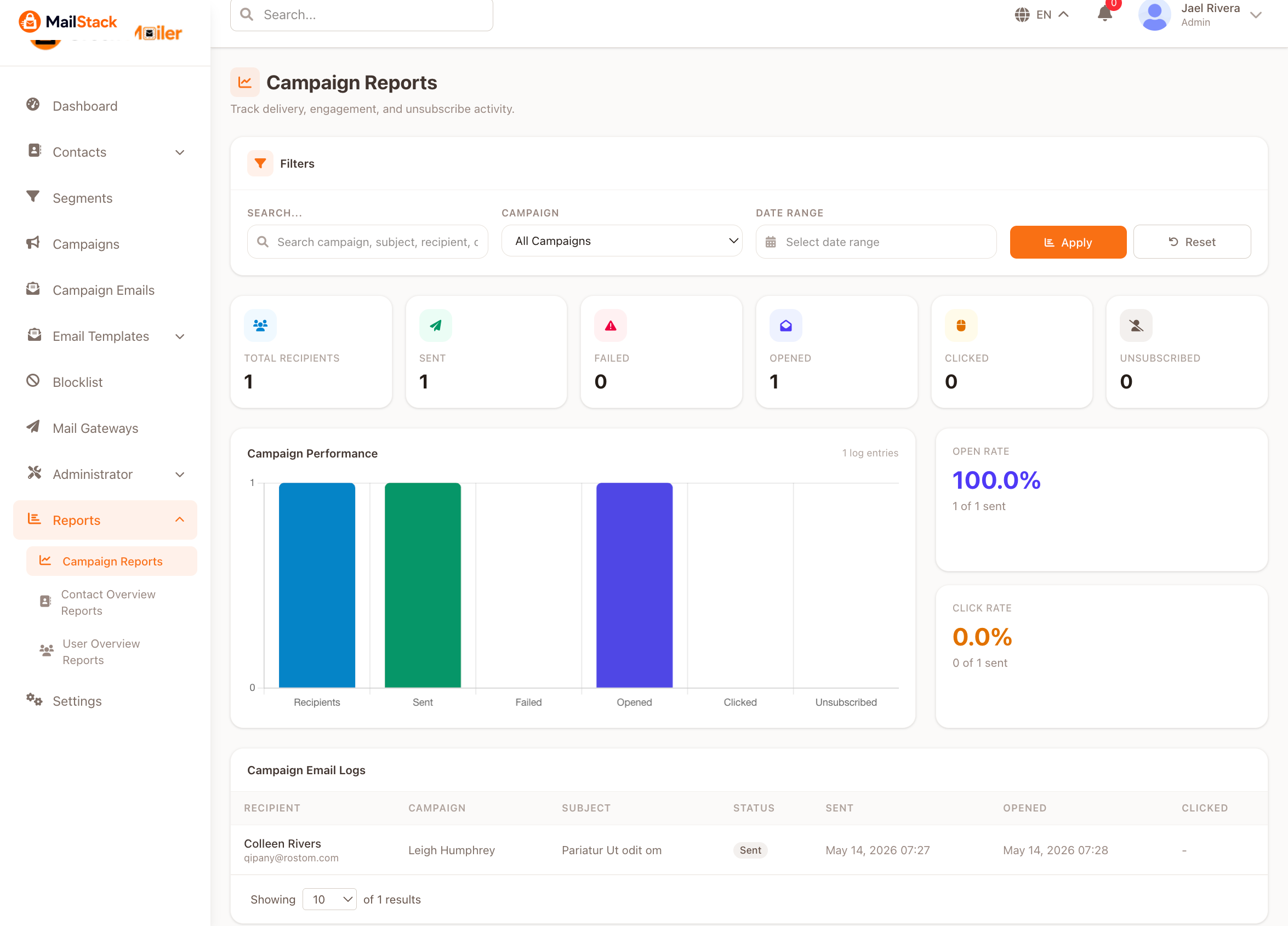 Activity and logs